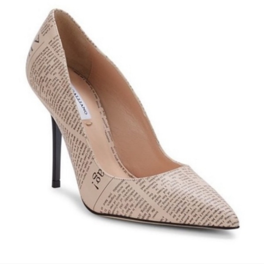 GALLIANO Newspaper Pumps - Tan